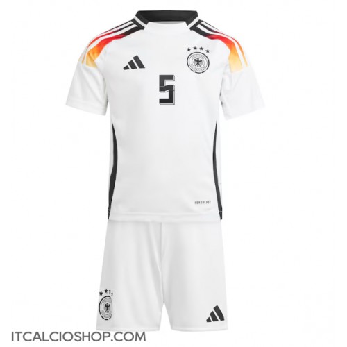 Germania Pascal Gross #5 Prima Maglia Bambino Europei 2024 Manica Corta (+ Pantaloni corti)